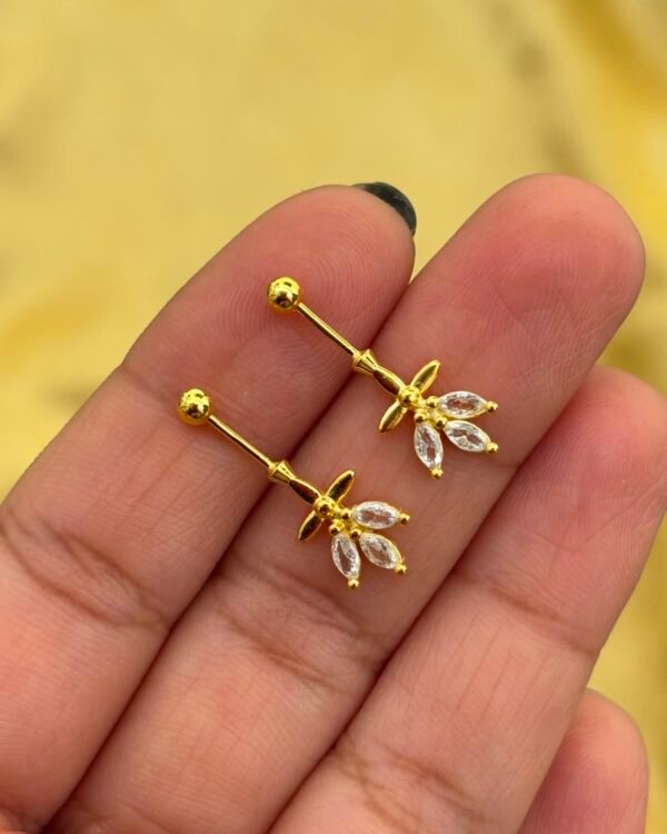 92.5 silver gold polish, three petal ball screw Bugadi