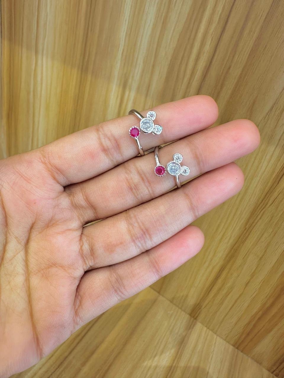 92.silver teddy adjustable toe rings