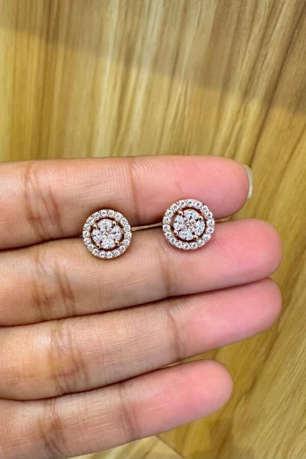 92.5 silver Diamond replica stud- Bombay screws