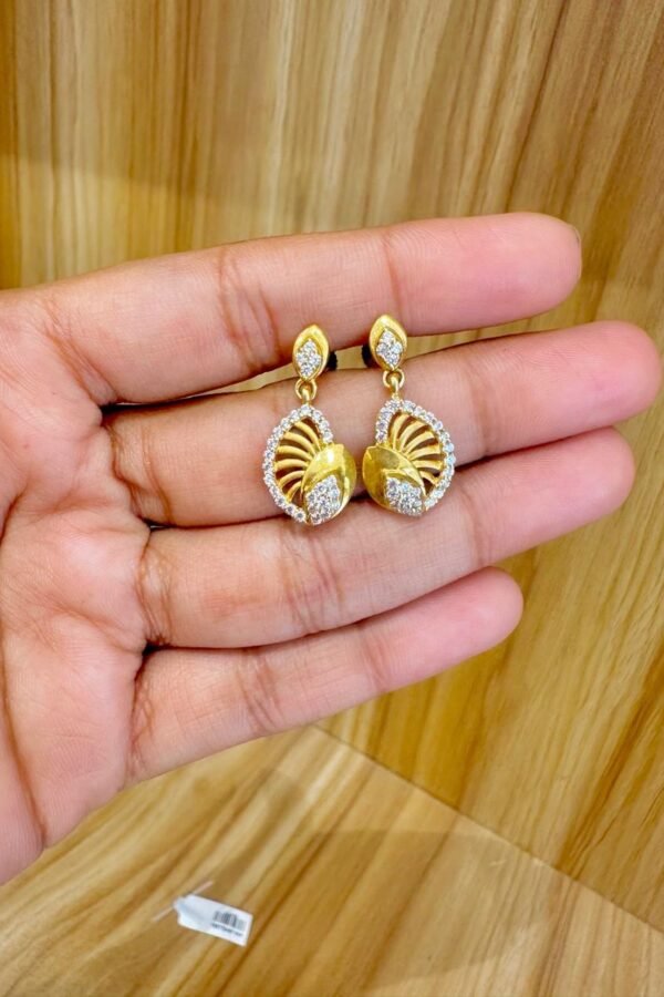 92.5  silver Gold plated gold inspired earrings