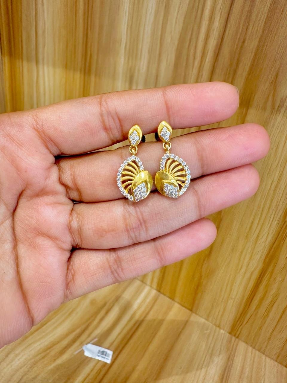 92.5 silver Gold plated gold inspired earrings