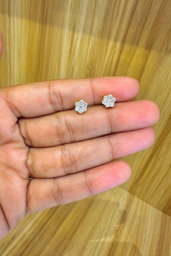 92.5 silver diamond finish studs