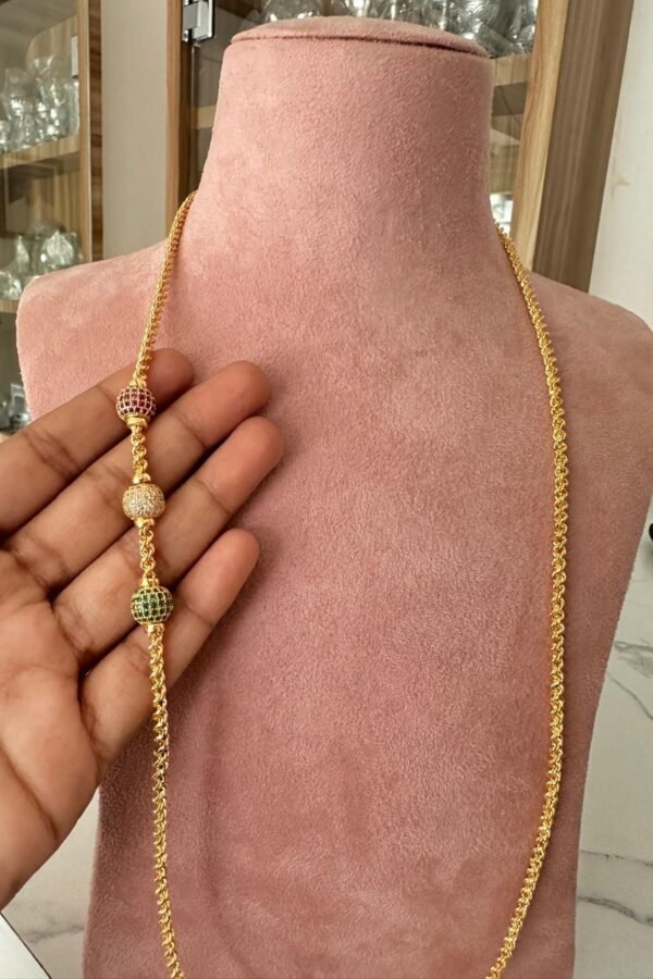 92.5 silver gold plated mop chain