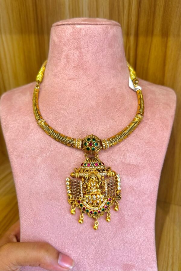 92.5 silver gold plated real gold inspired kanti necklace