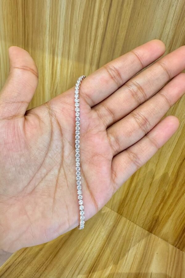 92.5 silver sleek pave adjustable bracelet