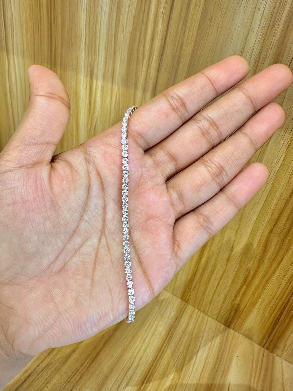 92.5 silver sleek pave adjustable bracelet