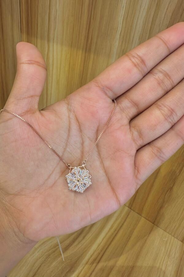 92.5 Silver Light Weight Chain – Rose Gold Polish