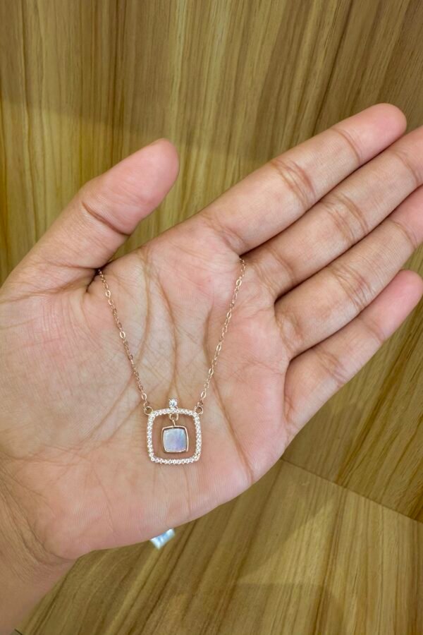 92.5 Silver Light Weight Chain – Rose Gold Polish