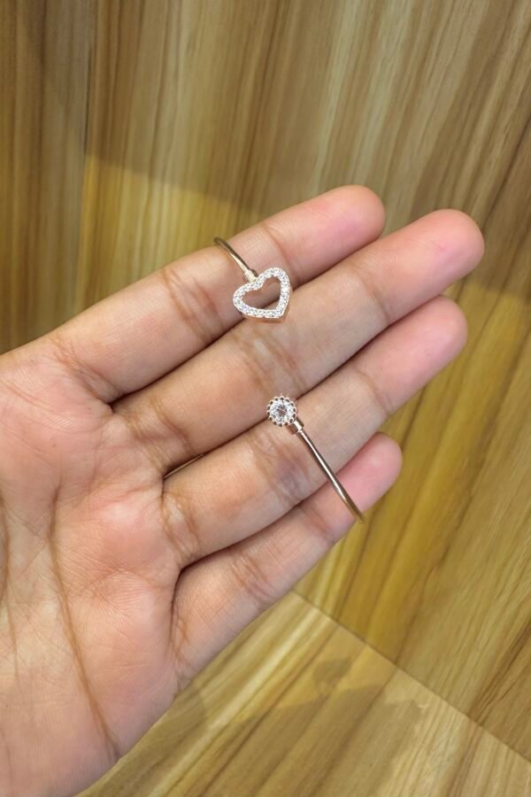 92.5 Silver Rose Gold Polish flexible Kada