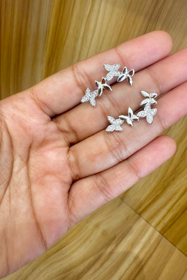 92.5 silver butterfly ear cuff