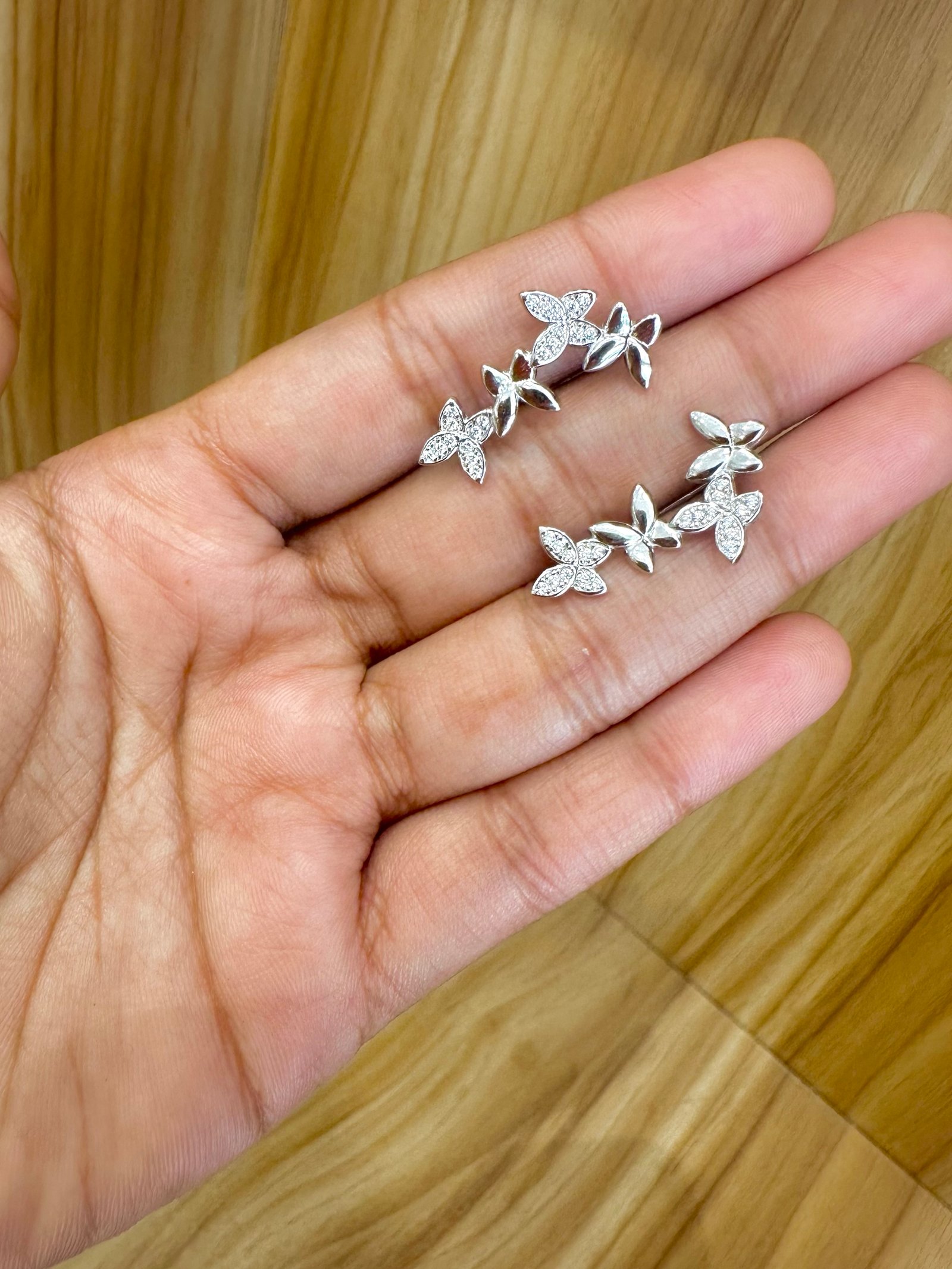 92.5 silver butterfly ear cuff