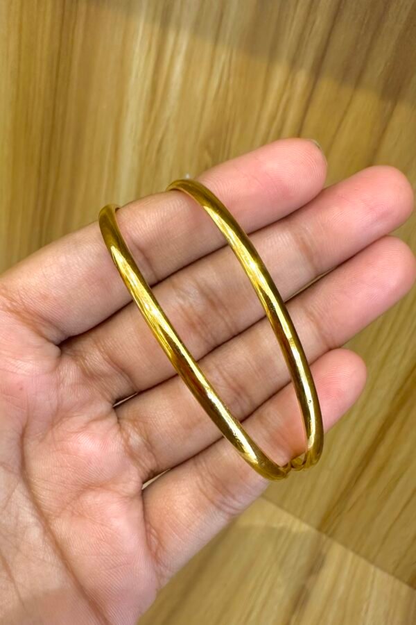 Plain gold plated silver bangles