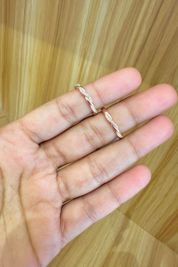 92.5 silver twisted rose gold adjustable toe rings