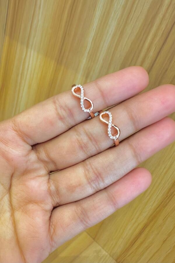 92.5 silver infinity rose gold adjustable toe rings