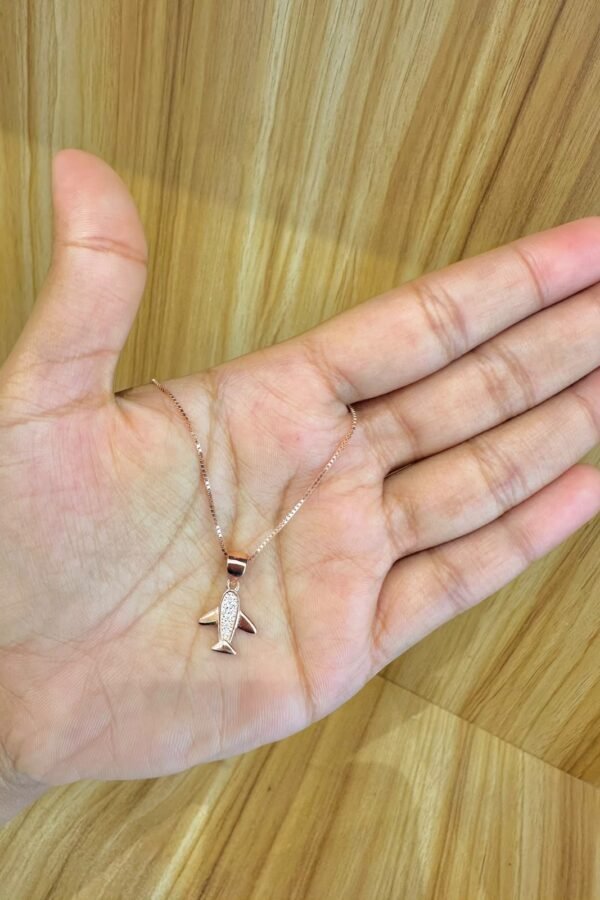 92.5 silver rose gold Airplane chain