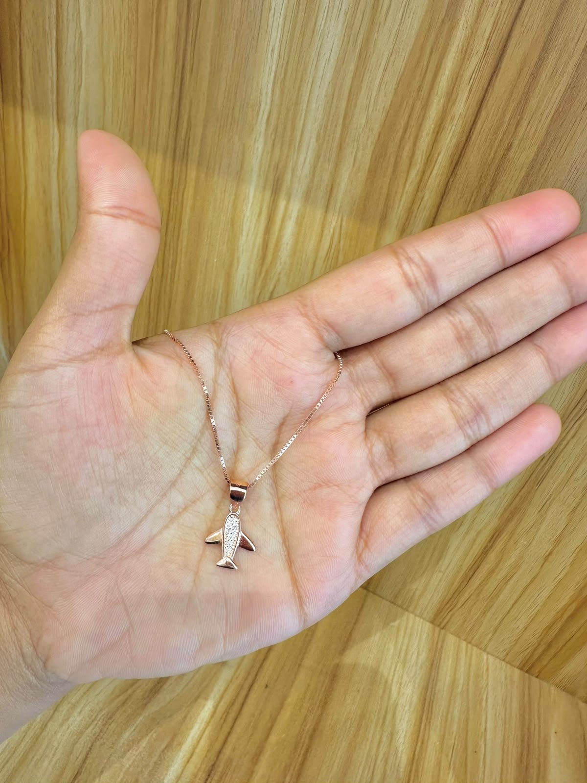 92.5 silver rose gold Airplane chain
