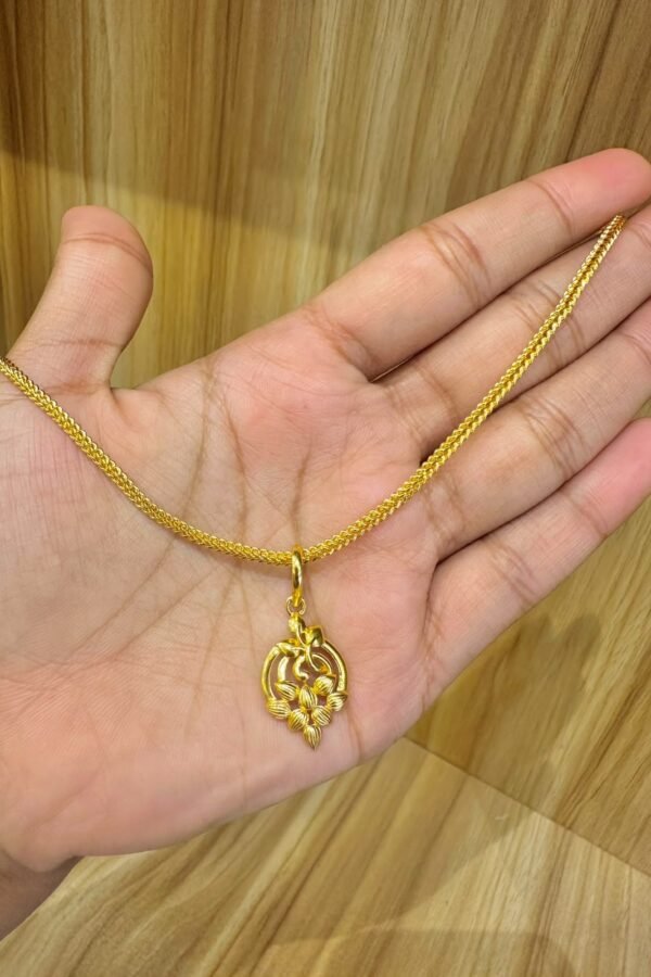92.5 silver Gold plated Gold lookalike Pendant chain