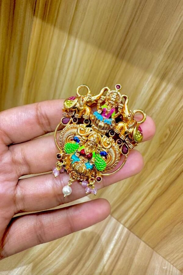 92.5 Silver 3d Gold plated enamel pendant