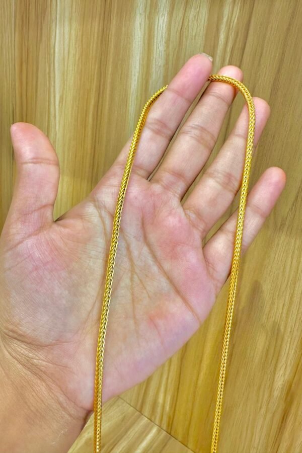92.5 Silver Gold plated 24 Inches long chain