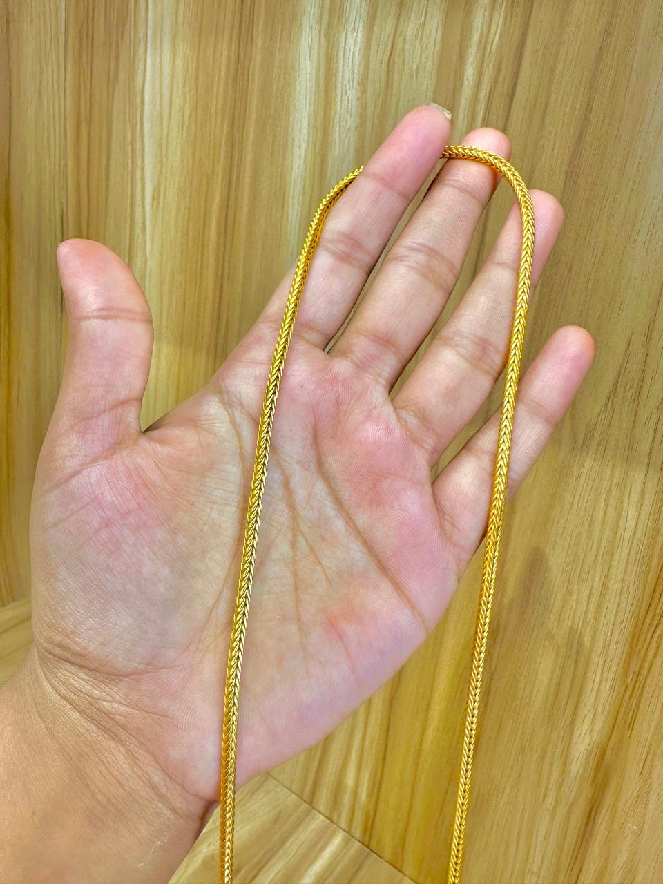 92.5 Silver Gold plated 24 Inches long chain