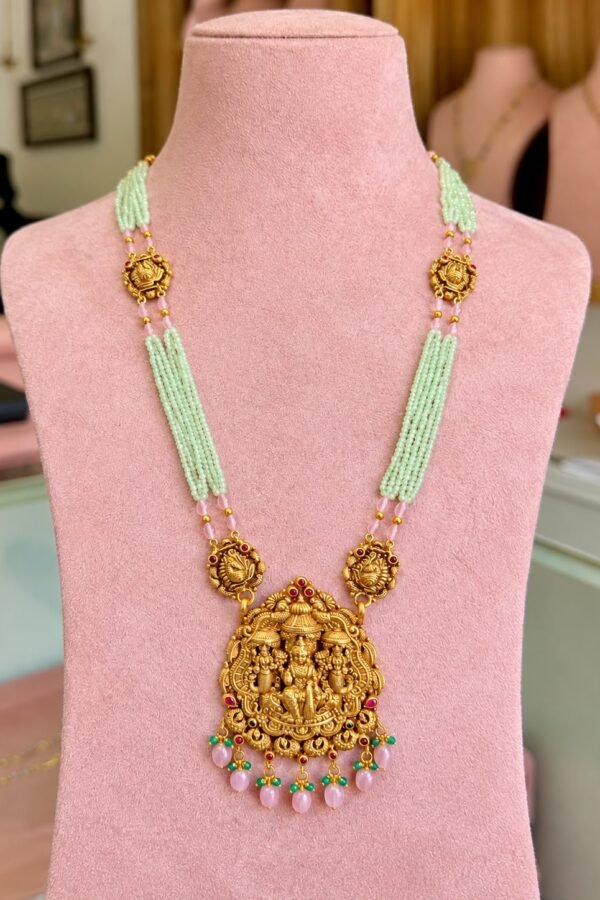 92.5 Silver Gold Plated Temple Beads Haram